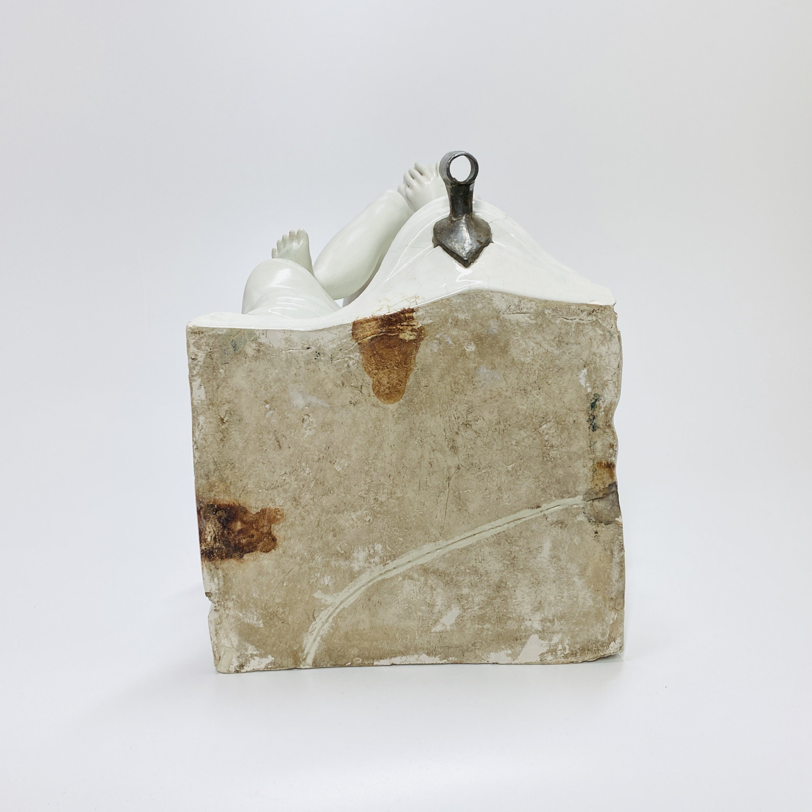 Large white enamelled fountain attributed to Brussels - Eighteenth century