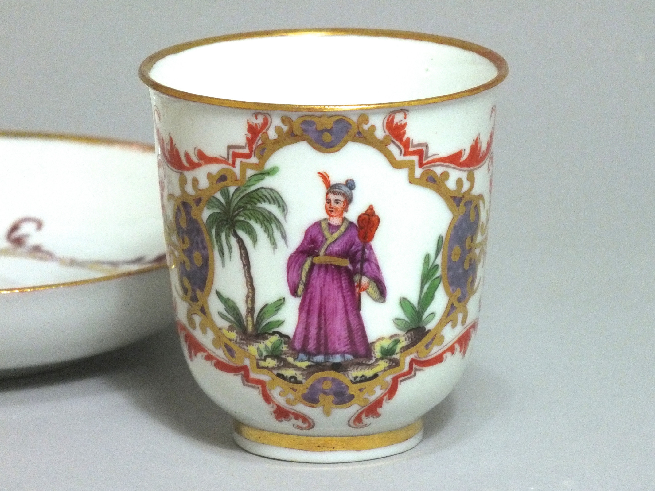 Doccia (italie) - Deux tasses à décor "alla Sassone" - XVIIIe Siècle