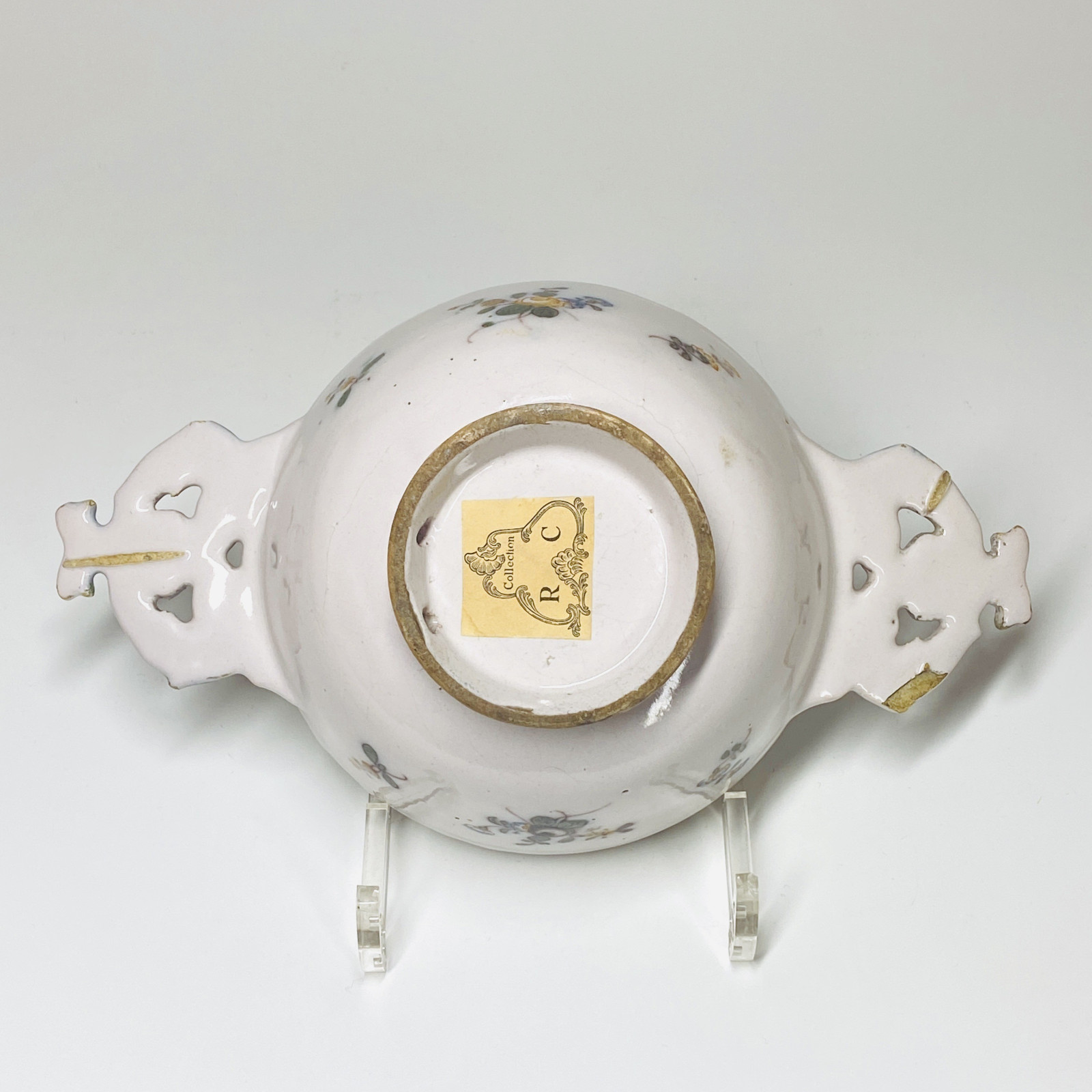 Roanne - Deux écuelles à décor patronymique - Datée 1792