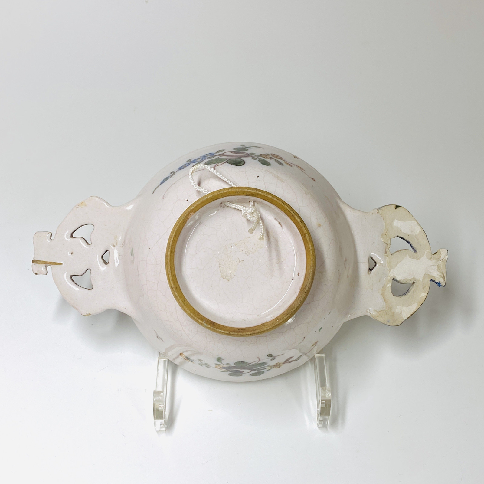 Roanne - Deux écuelles à décor patronymique - Datée 1792