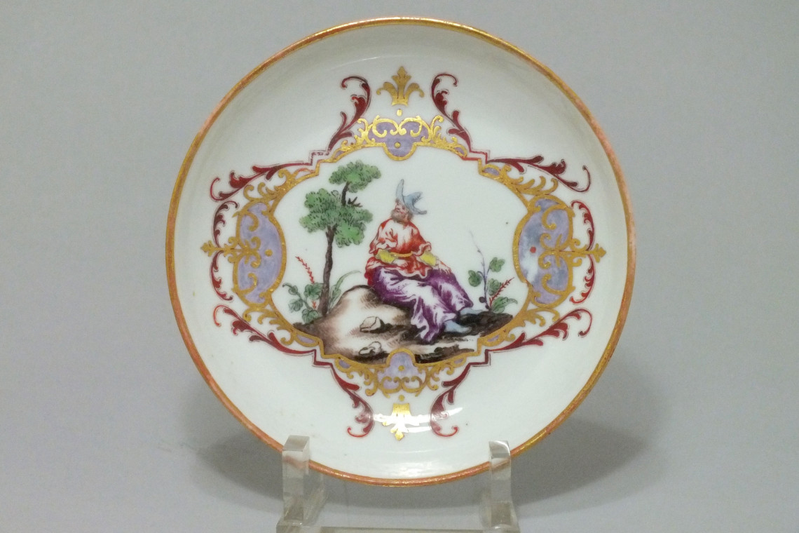 Doccia (Italy) - Two decorated cups "alla Sassone" - Eighteenth Century