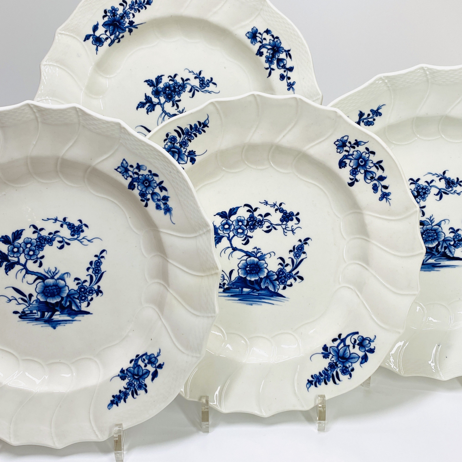 Four Tournai porcelain dishes - Eighteenth century