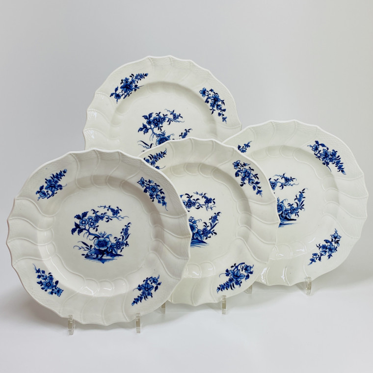 Four Tournai porcelain dishes - Eighteenth century