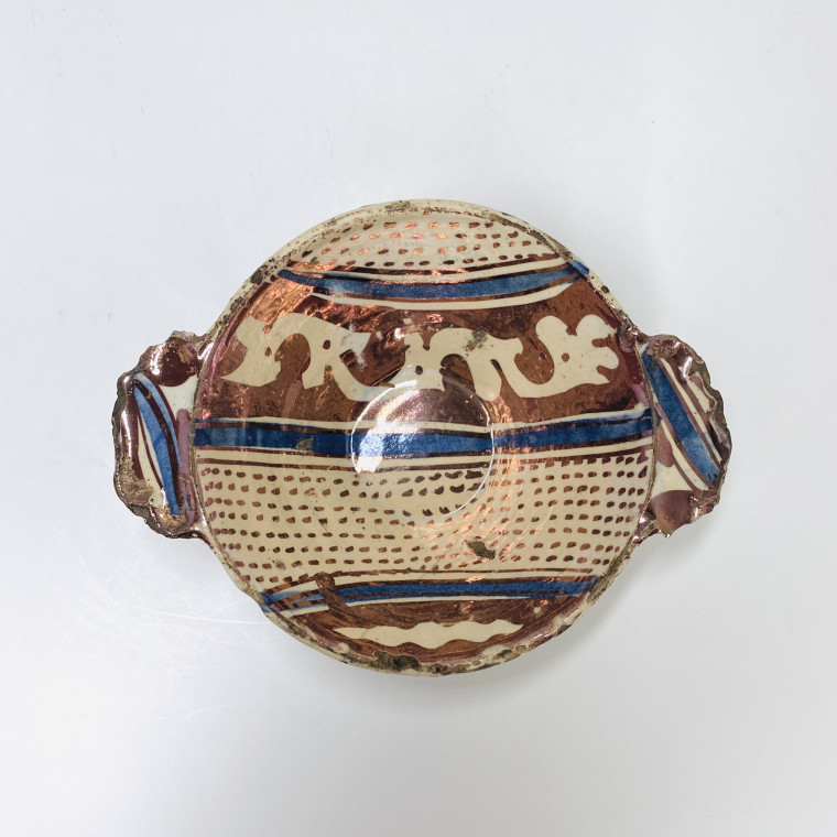 Manisès (Valence) - Hispano-Mauresque - Bowl with ears - Seventeenth century