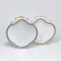 Tournai - Pair of compotes in the shape of a shell - Eighteenth century