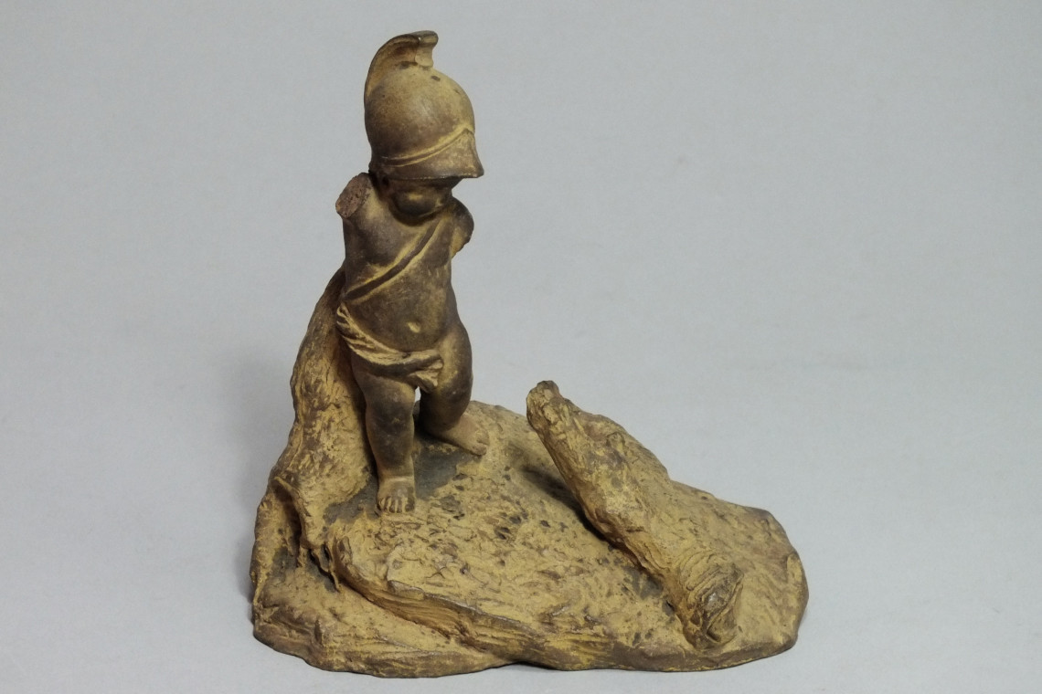 Pair of terracotta statuettes "Children Natural History» by Boizot.