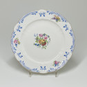 Sèvres - Plate decorated with bouquets of flowers and fruits - Eighteenth century