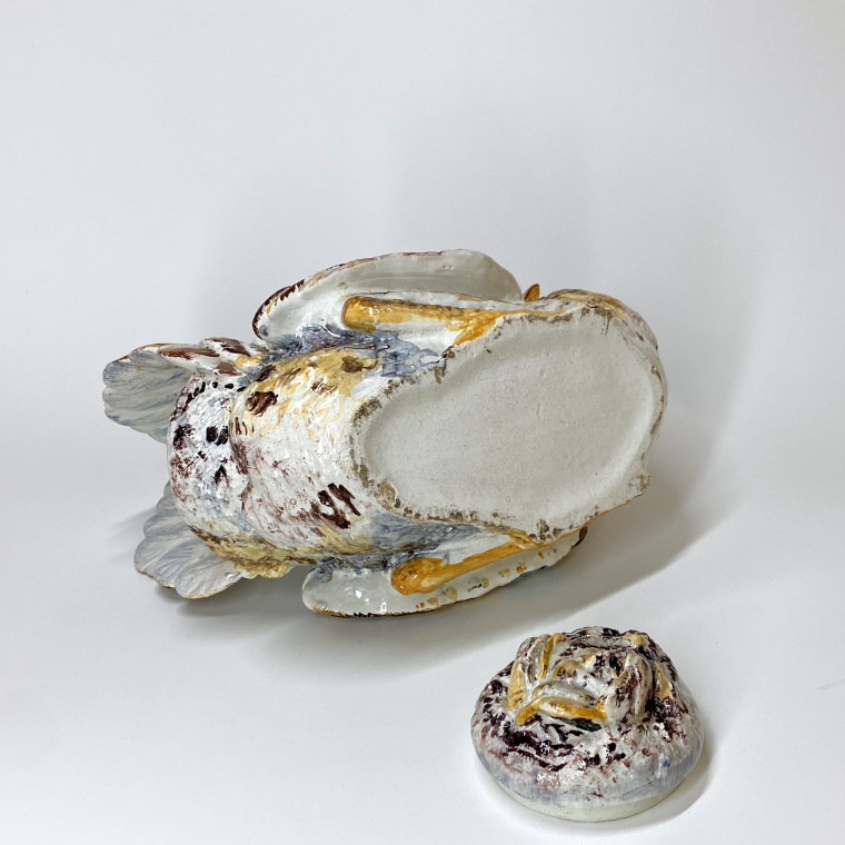 Terrine en trompe-l'oeil en forme de poule - Fin du XVIIIe siècle