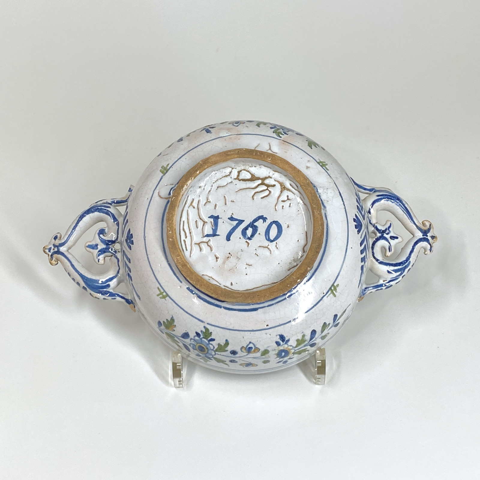 Moulins -  Grande écuelle patronymique - Datée 1760