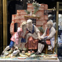 Niderviller earthenware group "The Allegory of Hospitality" - Eighteenth century