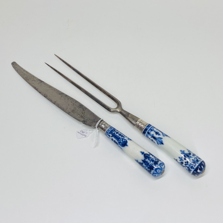 Saint-Cloud - Carving knife and fork - early eighteenth century
