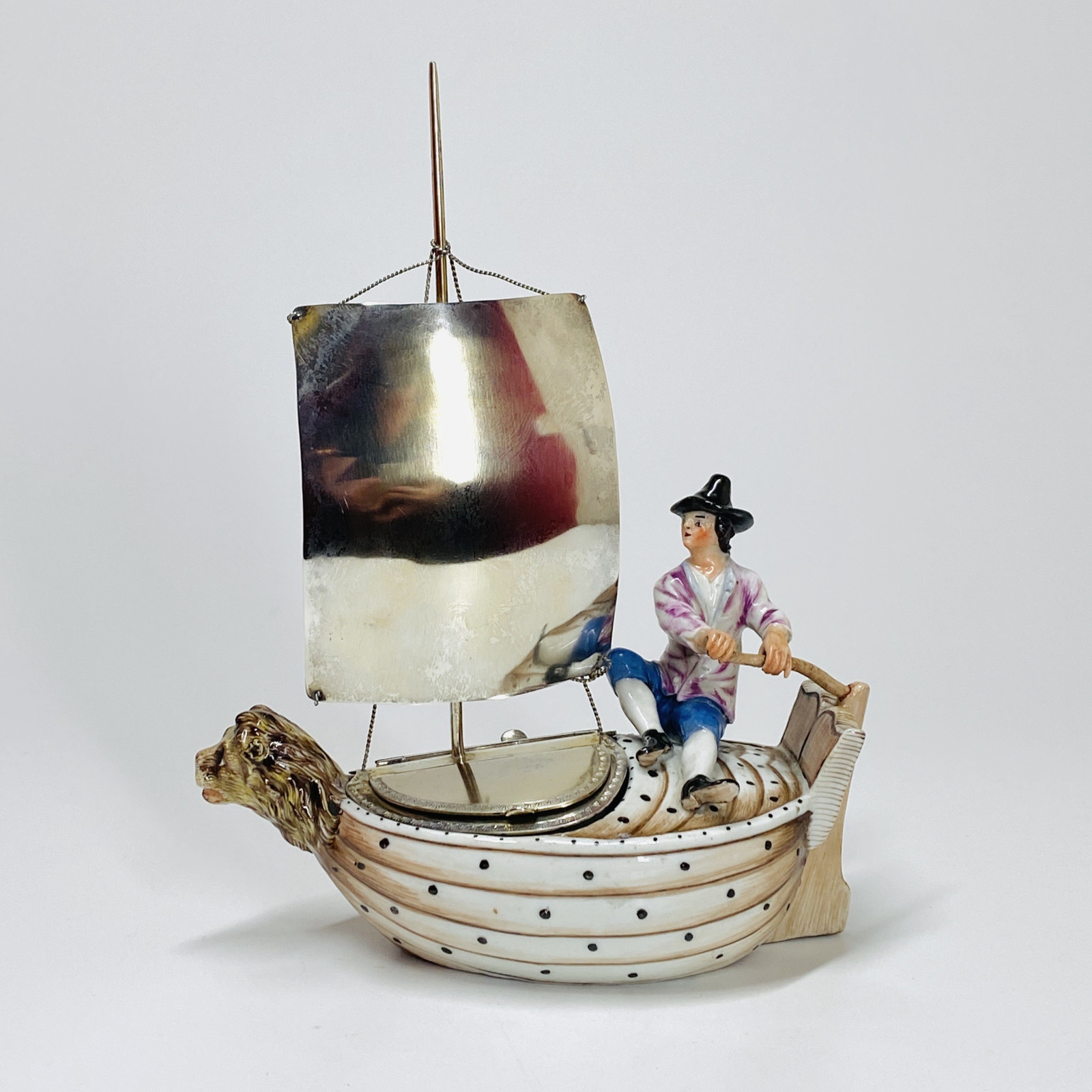 Meissen - Bateau formant une boîte à épices - XIXe siècle