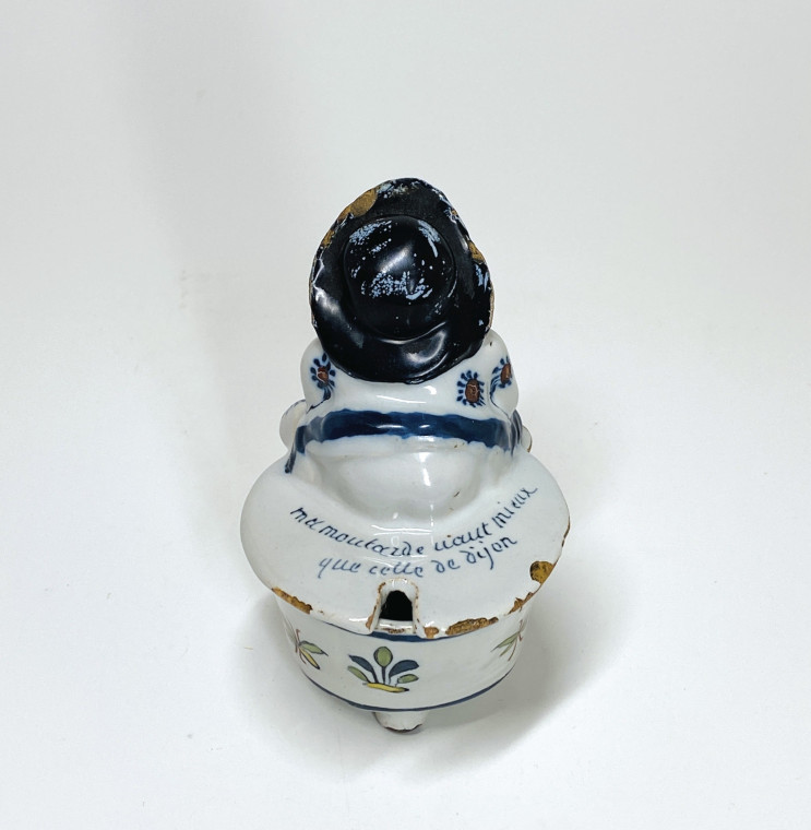Rare earthenware mustard pot from Lille - Eighteenth century