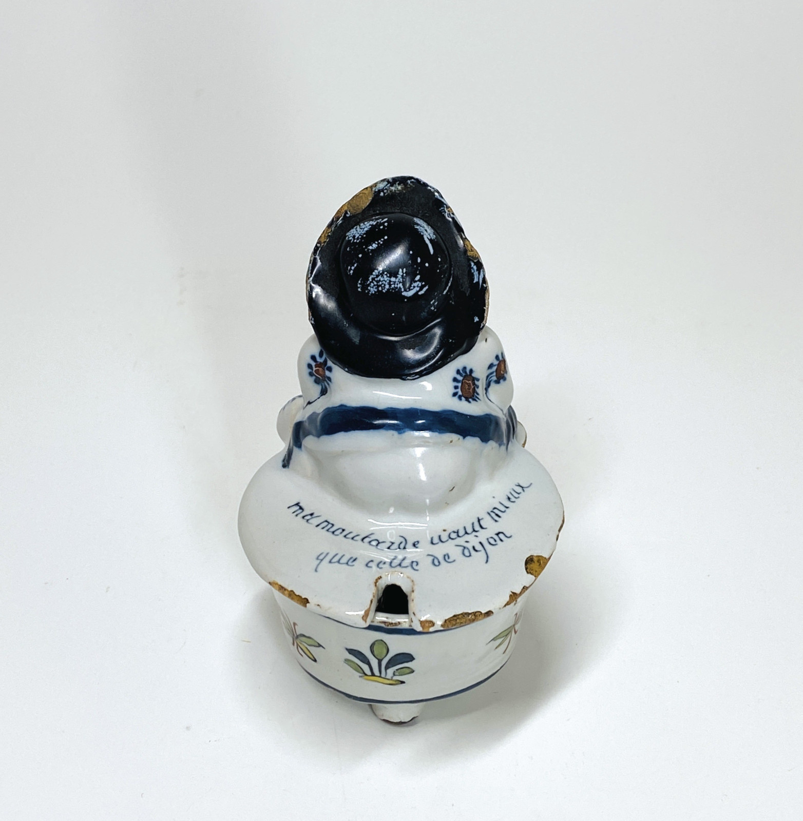 Rare earthenware mustard pot from Lille - Eighteenth century