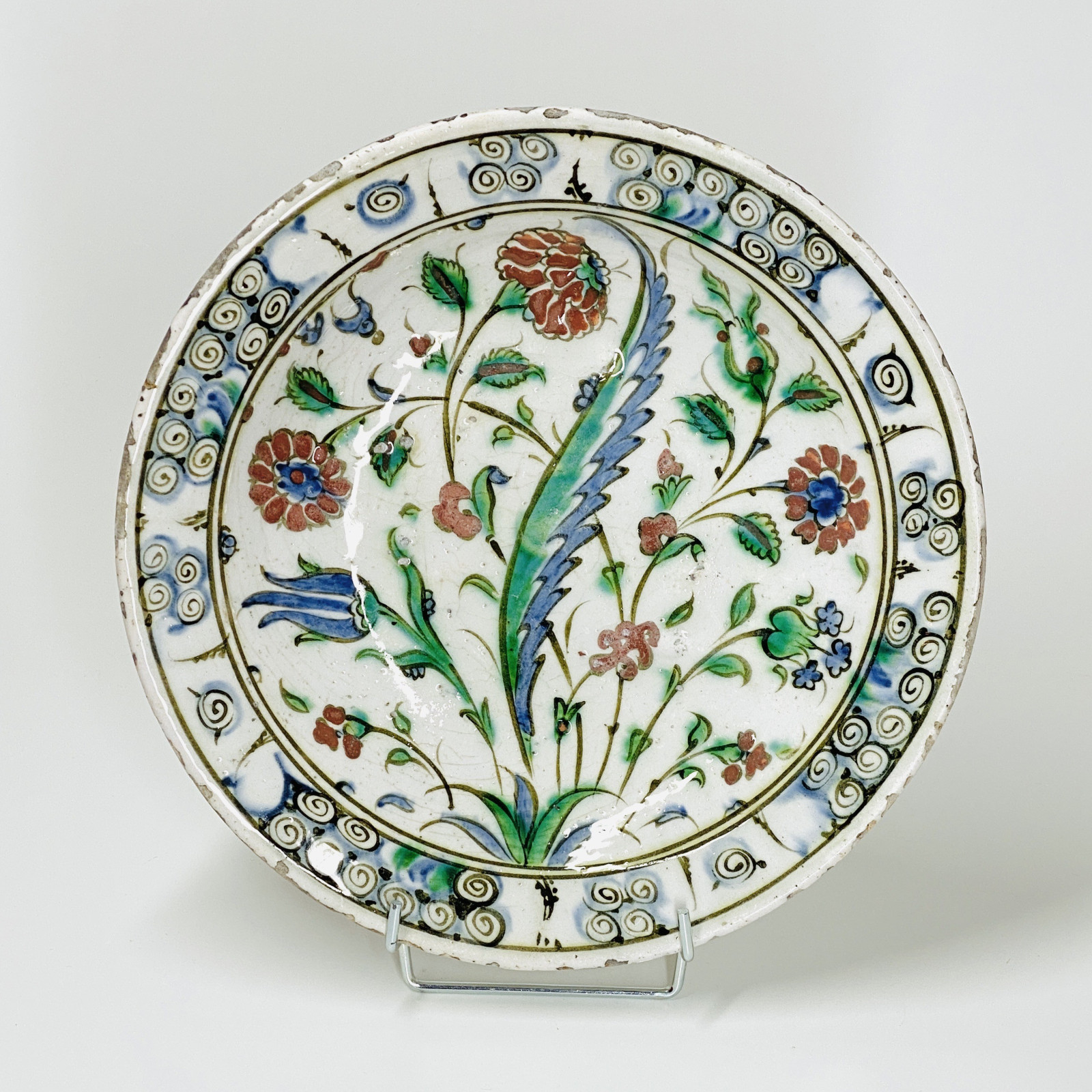 Iznik - Tabak dish with Saz palm - End of the sixteenth century