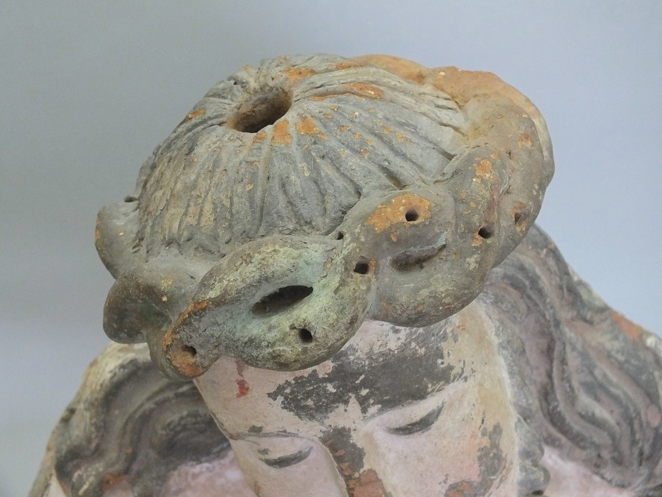 Christ en terre cuite polychrome - XVIe Siècle